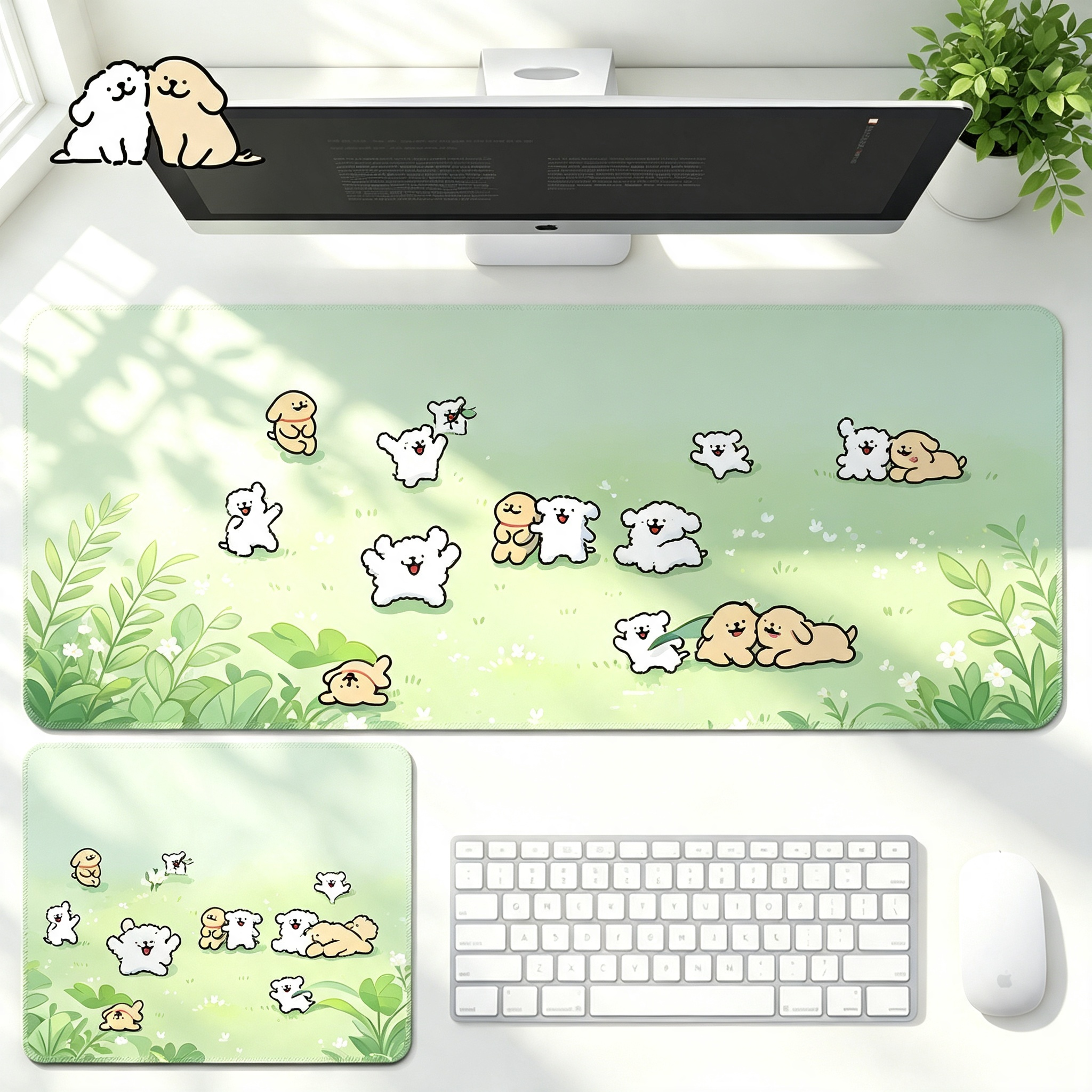 Extra Large Line Puppy Mouse Pad for Students